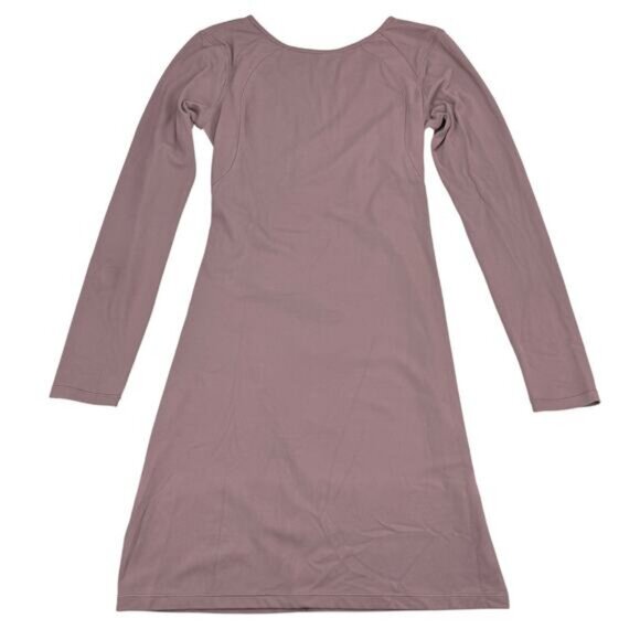 LULULEMON Contour Dress Nulu Size 4 Antique Bark - Picture 4 of 7
